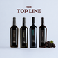 Dolianova Top Line Sardinian wine case featuring four premium red wines on a light background