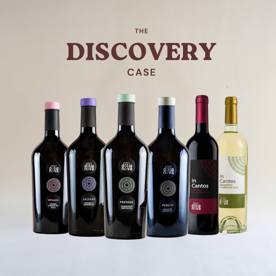 Sardinian wine discovery case with six bottles including red, white and rosé from Cantina di Dolianova