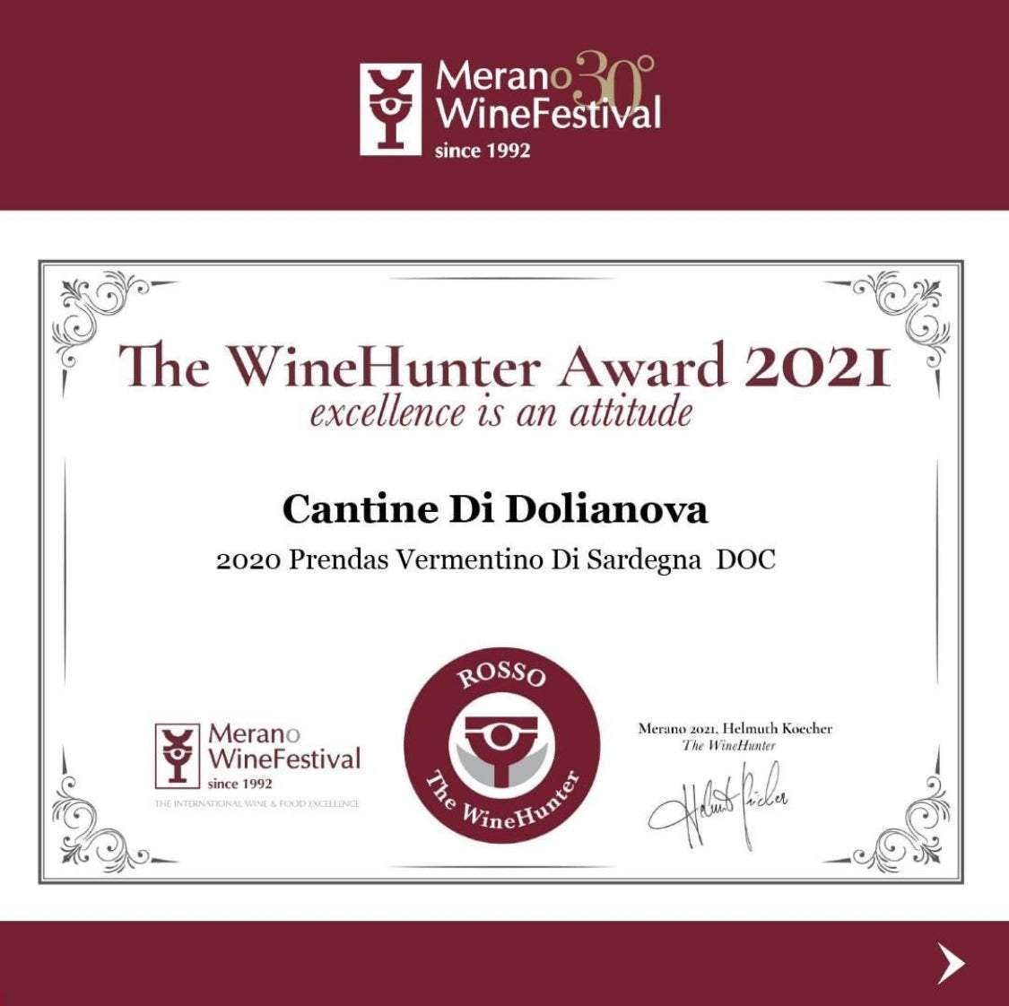 The Winehunter Award