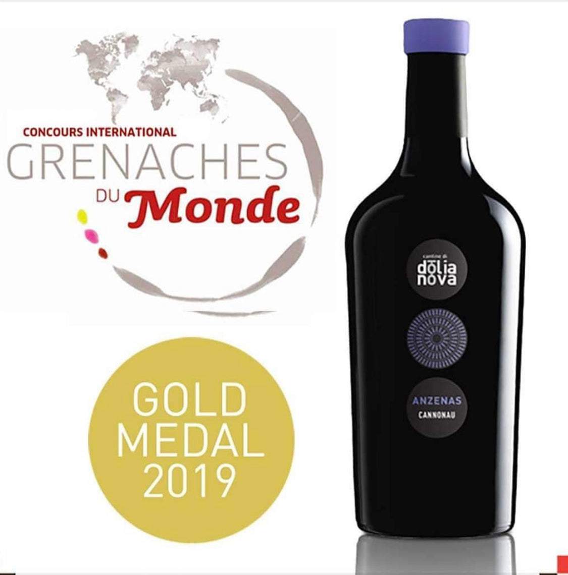 Anzenas Cannonau di Sardegna DOC gold medal Grenaches du Monde 2019