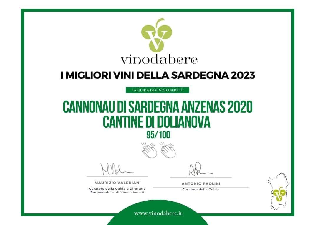Anzenas Cannonau di Sardegna DOC 95/100 Vinodabere award 2023