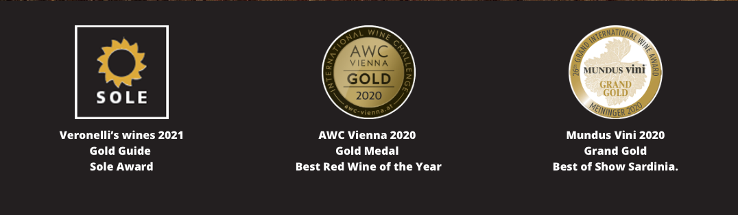 Jù Rosso Isola dei Nuraghi IGT awards including AWC Vienna Gold and Mundus Vini Grand Gold